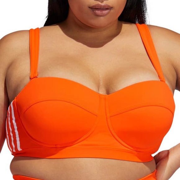 Adidas Ivy Park Corset Bikini Top in Solar Orange Size XL - Picture 2 of 8